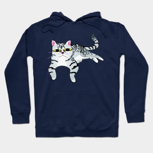 Relaxed Grey Tabby Cat Hoodie